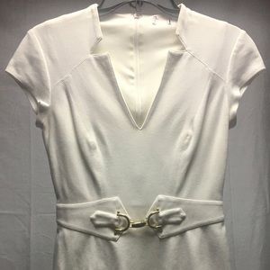 White Caché business dress
